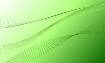 green lines wave curves soft gradient abstract backgroundのイラスト素材