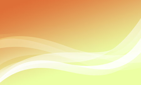 orange yellow light wave curves lines soft gradient abstract backgroundの写真素材