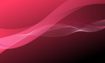 pink lines curves waves soft gradient abstract backgroundのイラスト素材