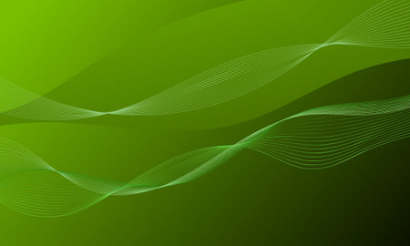 green lines curves waves smooth gradient abstract backgroundのイラスト素材