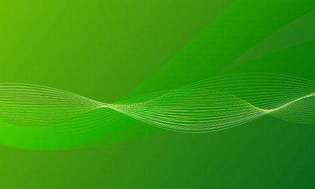 abstract green lines waves curves smooth graphic backgroundのイラスト素材
