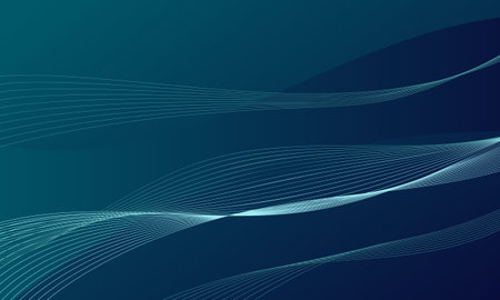 green lines curves waves soft gradient abstract backgroundのイラスト素材