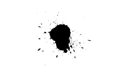 black color dropped ink splash splatter watercolor in grunge graphic styleのイラスト素材