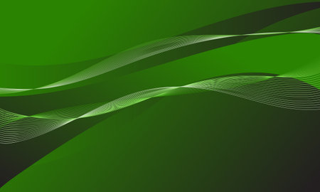 green lines waves curves smooth gradient abstract backgroundのイラスト素材