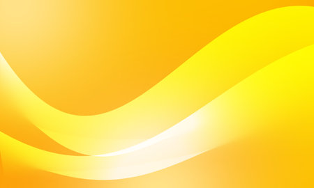yellow wave curves round smooth gradient abstract backgroundの写真素材