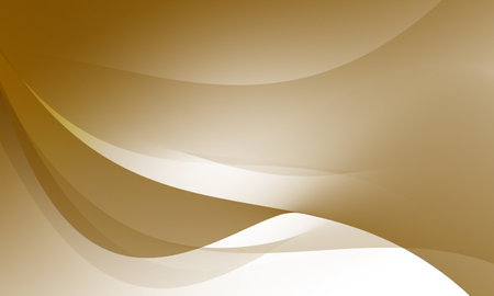 gold color luxury waves curves soft gradient abstract backgroundの写真素材