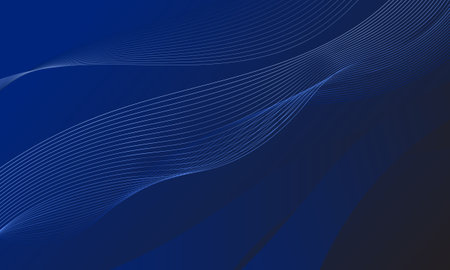 dark blue curves waves lines smooth gradient abstract backgroundのイラスト素材