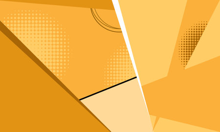 yellow block square with halftone color dot abstract backgroundのイラスト素材