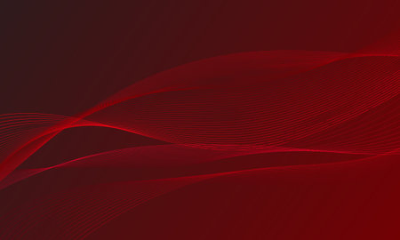 red business lines wave curves smooth gradient abstract backgroundのイラスト素材
