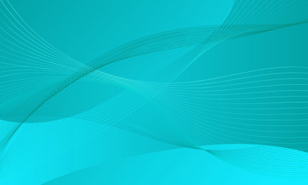 green smooth lines wave curves abstract technology backgroundのイラスト素材