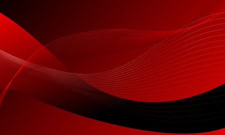 red lines wave curves abstract technology backgroundのイラスト素材