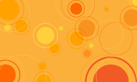 orange yellow circles shapes flat pattern abstract backgroundのイラスト素材
