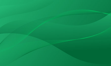 green business lines wave curve with smooth gradient abstract backgroundのイラスト素材