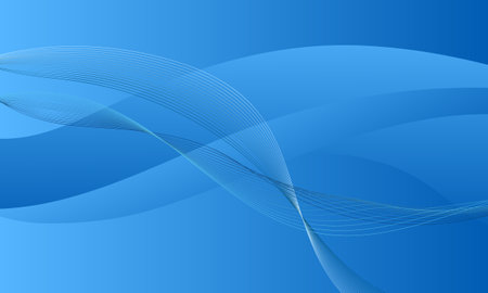 blue business lines wave curves with smooth gradient abstract backgroundのイラスト素材
