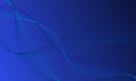 blue lines wave curves with smooth gradient abstract backgroundのイラスト素材