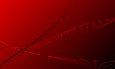 abstract red lines wave curves with smooth gradient backgroundのイラスト素材