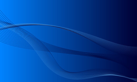abstract blue smooth lines wave curves with soft gradient backgroundのイラスト素材