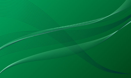 green business lines wave curve with soft gradient abstract backgroundのイラスト素材