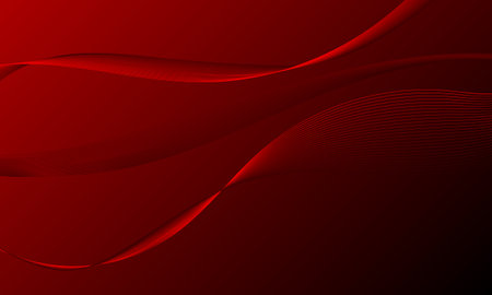 red business lines wave curve with smooth gradient abstract backgroundのイラスト素材