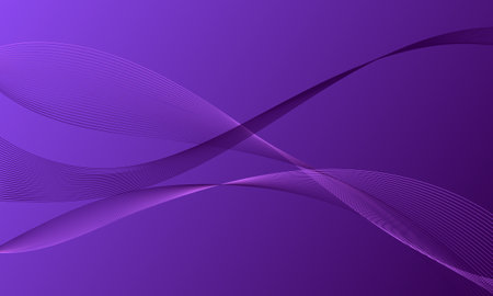 purple lines wave curves with smooth gradient abstract backgroundのイラスト素材