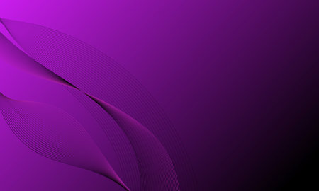 violet lines wave curve on smooth gradient abstract backgroundのイラスト素材