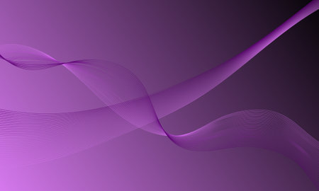 violet lines wave curve with smooth gradient abstract backgroundのイラスト素材