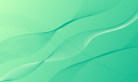 yellow green smooth lines wave curve on soft gradient abstract backgroundのイラスト素材