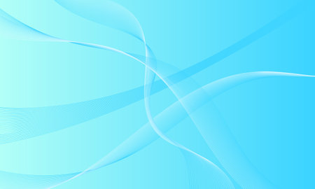abstract blue smooth lines wave curves with gradient backgroundのイラスト素材
