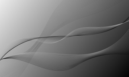 gray lines wave curves with smooth gradient abstract backgroundのイラスト素材