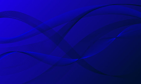 blue lines wave curves on wave curves abstract backgroundのイラスト素材