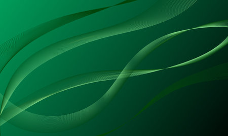 green lines wave curves on gradient backgroundのイラスト素材