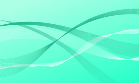green business lines wave curves with smooth gradient abstract backgroundのイラスト素材