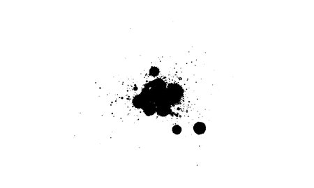 black ink brushed splash splatter on white backgroundのイラスト素材