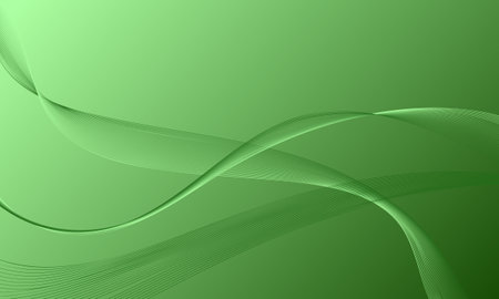 green business lines wave curves with gradient abstract backgroundのイラスト素材