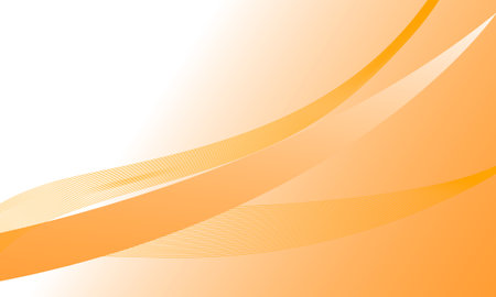 abstract orange color lines wave curves on smooth gradient backgroundのイラスト素材