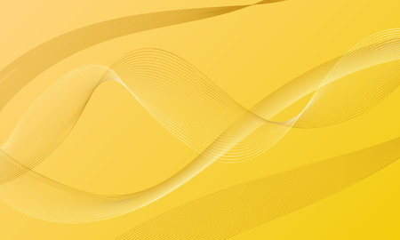 yellow soft lines wave curves with gradient abstract backgroundのイラスト素材