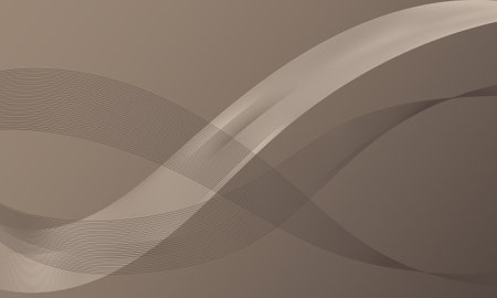 brown lines wave curves with smooth gradient abstract backgroundのイラスト素材
