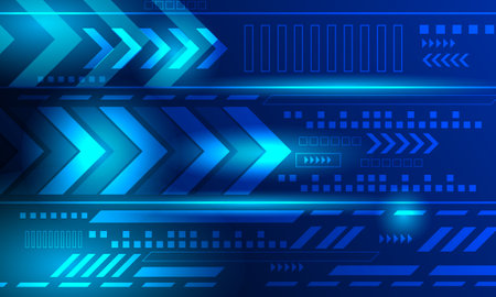 blue hi tech lines circuit technology abstract backgroundのイラスト素材