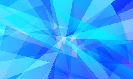 abstract blue fractal geometric triangle polygon shape backgroundのイラスト素材