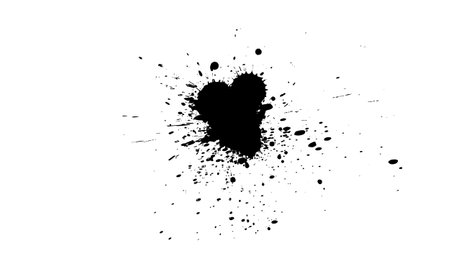 black ink brush painting splash splatter on white backgroundのイラスト素材
