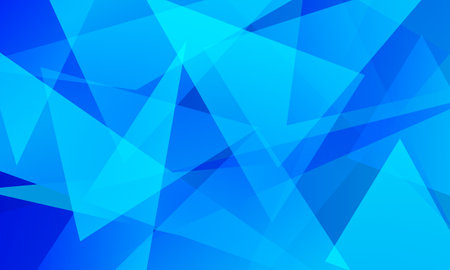 abstract blue fractal geometric triangle polygon shape backgroundのイラスト素材
