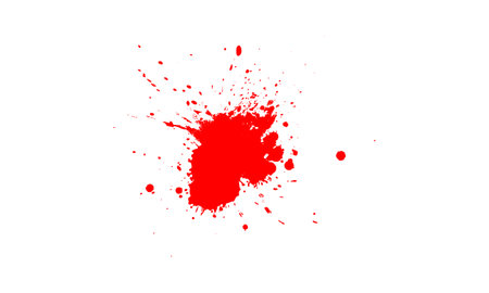 red watercolor brush painting splash splatter grunge graphic element blood splash vectorのイラスト素材