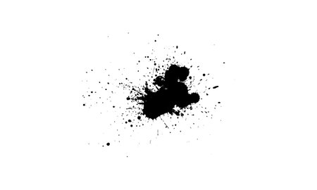 black watercolor dropped splash splatter dirt grunge grahic element vectorのイラスト素材