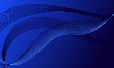 blue lines wave curves with smooth gradient abstract backgroundのイラスト素材