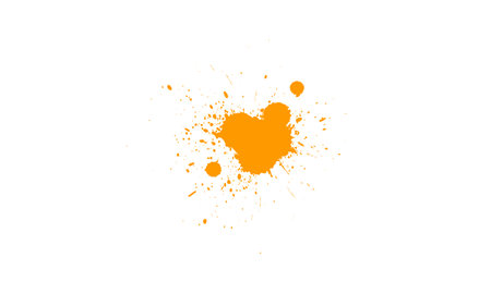 orange watercolor painting splash splatter on white background grunge graphic vectorのイラスト素材
