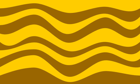 yellow brown stripes lines wave curves abstract backgroundのイラスト素材