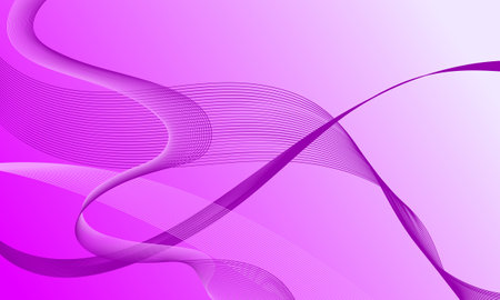 violet purples lines wave curves with smooth gradient abstract backgroundのイラスト素材