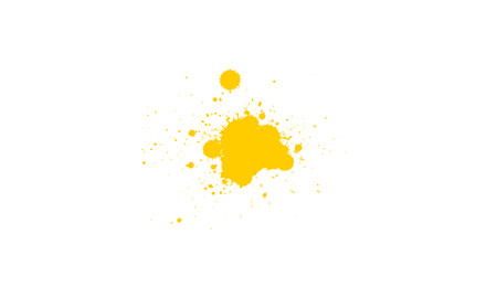 yellow watercolor brush painting splash splatter spray on white backgroundのイラスト素材