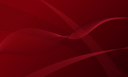 red business lines wave curves with soft gradient abstract backgroundのイラスト素材