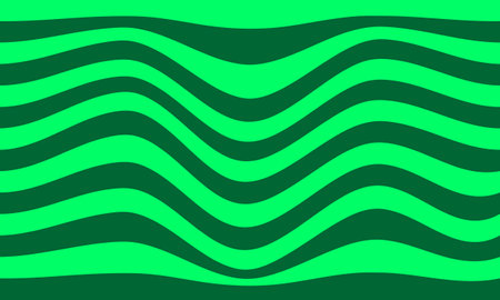 green stripes lines wave curves abstract backgroundのイラスト素材